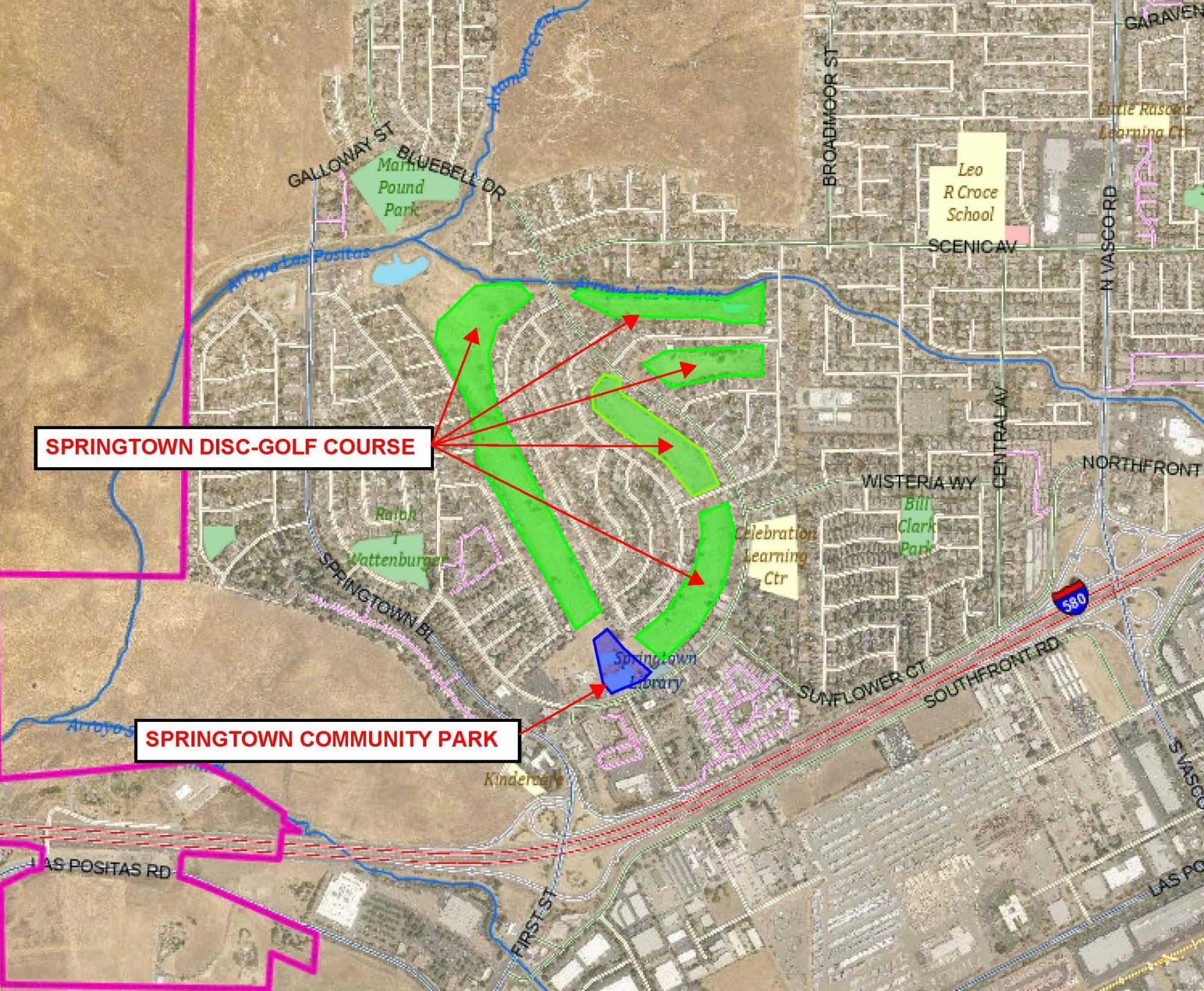 Springtown Open Space Phase 1 Improvements Location Map